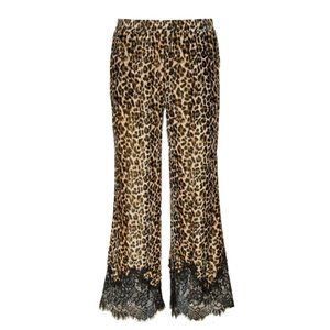 Gold Hawk Velvet and Lace Animal / Leopard Pant; Never Worn!  SMALL